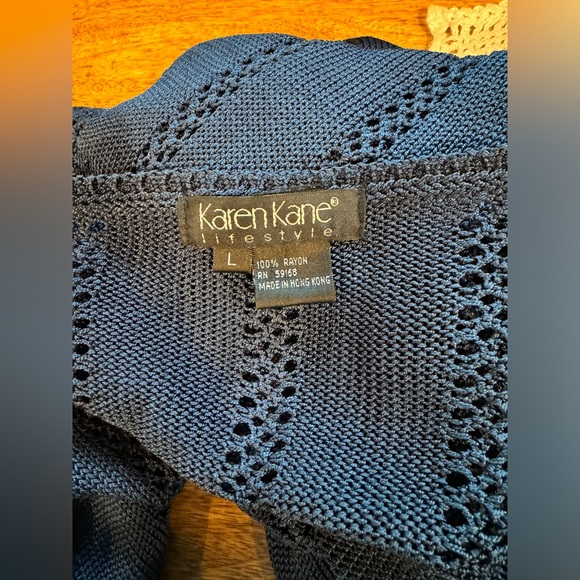 Karen Kane Lifestyle Sleeveless Knit Top + Matching Knit Cardigan, size Large - Picture 9 of 9